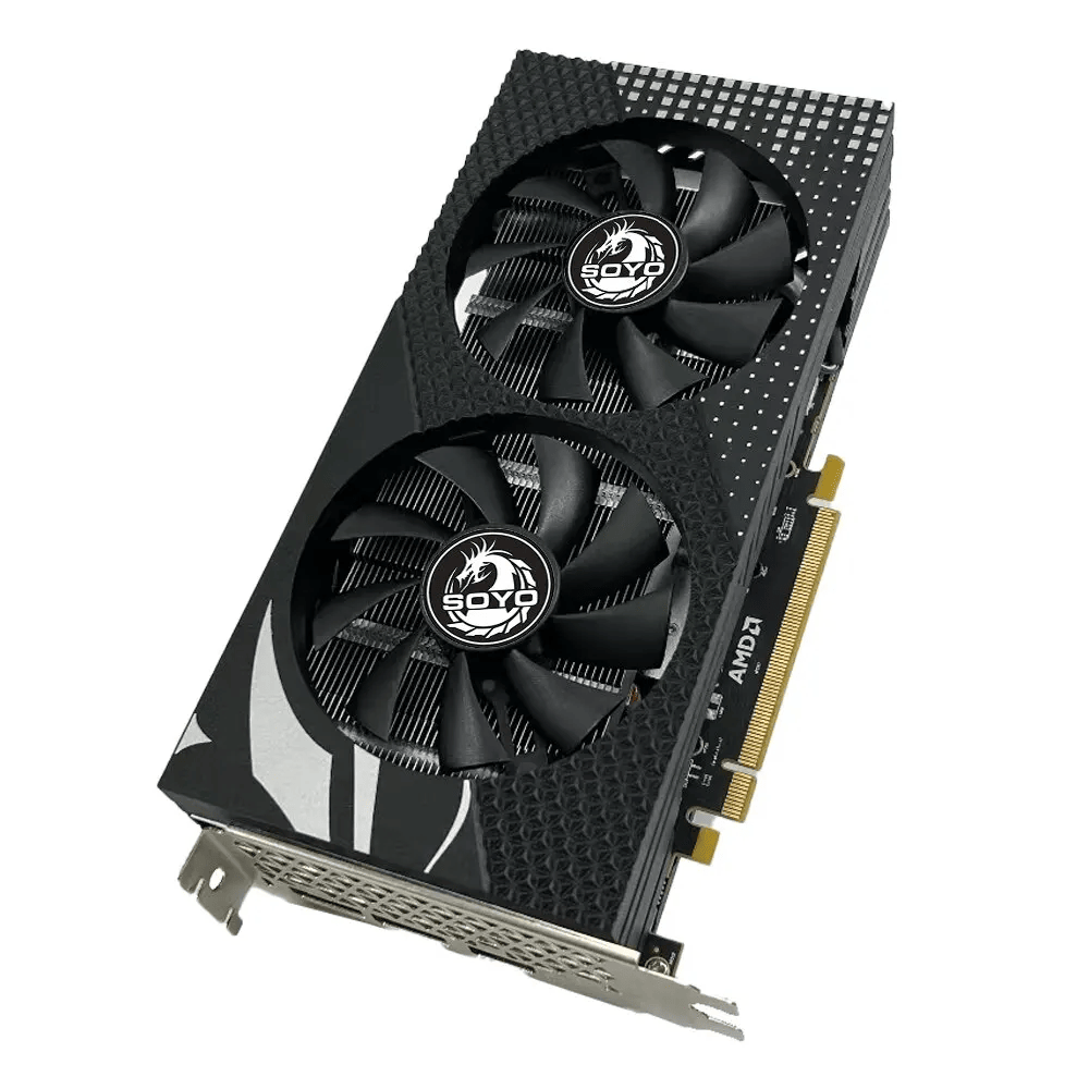 Carte Graphique Radeon RX580 8G d'Origine SOYO - Performances de Jeu Exceptionnelles avec 8 Go de Mémoire GDDR5, Interfaces HDMI et DisplayPort Triple, Compatible PCIE 3.0x16 pour Ordinateur de Bureau AMD