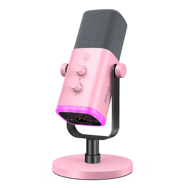 FIFINE-Microphone Dynamique USB/XLR avec Bouton Tactile de Muet, Prise Téléphonique pour Sauna, Commandes d'E/S, pour Table de Mixage PC PS5/4, Micro de Jeu - Ampligame AM8 - Une expérience audio immersive.